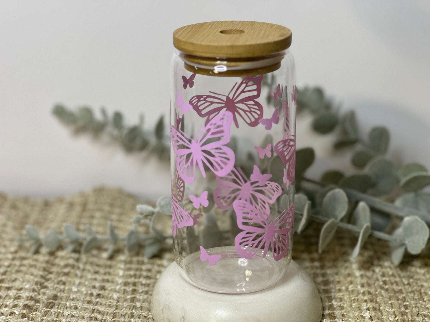 Purple Butterfly Vinyl Cup