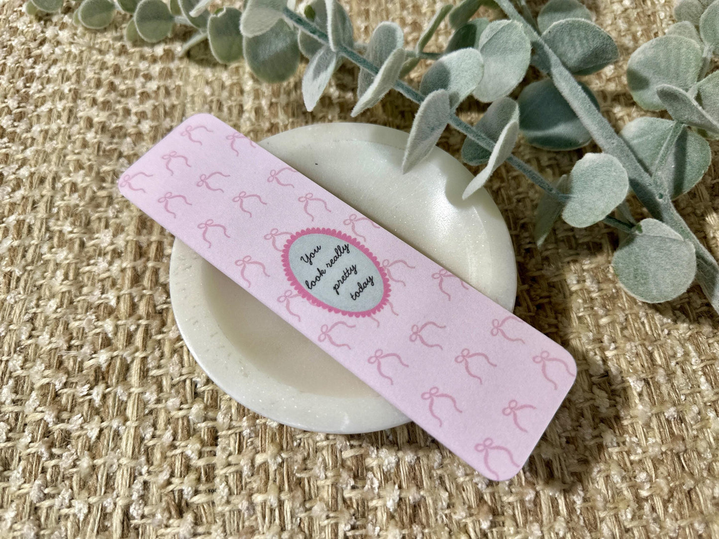 Pink Bow Positive Affirmation Bookmark