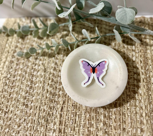 Vibrant Purple Butterfly Waterproof Sticker