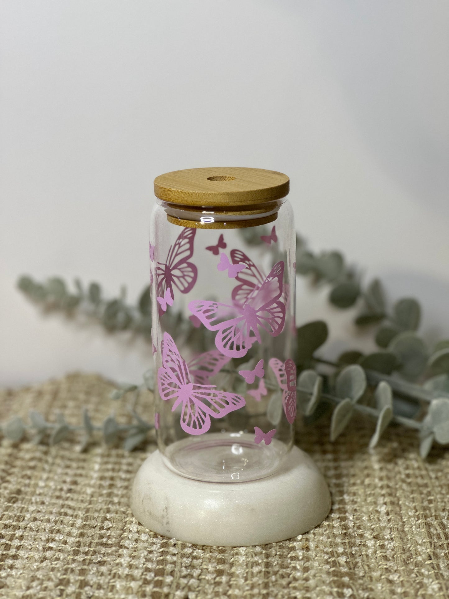 Purple Butterfly Vinyl Cup