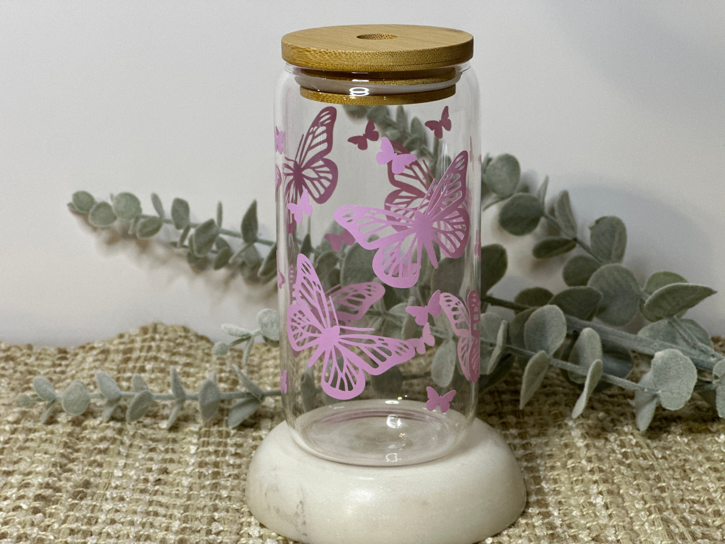 Purple Butterfly Vinyl Cup